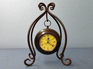 Wrought iron clock